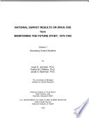 National survey results on drug use from Monitoring the Future study, 1975-1992 /