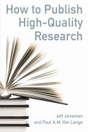 How to publish high-quality research /