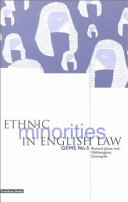 Ethnic minorities in English law /