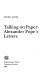 Talking on paper : Alexander Pope's letters /