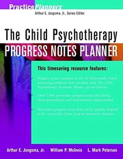 The child psychotherapy progress notes planner /