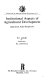 Institutional aspects of agricultural development : India from Asian perspective /