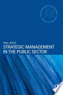 Strategic management in the public sector /