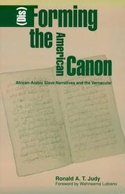 (Dis)forming the American canon : African-Arabic slave narratives and the vernacular /