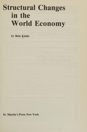Structural changes in the world economy /