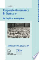 Corporate governance in Germany : an empirical investigation /