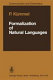 Formalization of natural languages /