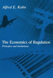 The economics of regulation : principles and institutions /