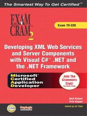 Developing XML Web services and server components with Visual C# .NET and the .NET framework /
