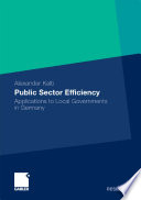 Public sector efficiency : applications to local governments in Germany /