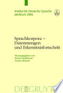 Sprachkorpora - Datenmengen und Erkenntnisfortschritt.