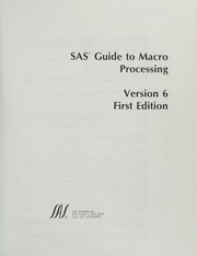 SAS guide to macro processing , version 6 edition /