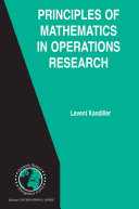 Principles of mathematics in operations research /