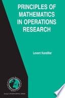 Principles of mathematics in operations research /