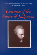 Critique of the power of judgment /
