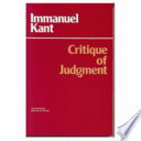 Critique of judgment : including the first introduction /