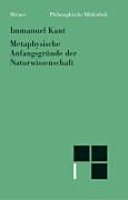 Metaphysische Anfangsgründe der Naturwissenschaft /