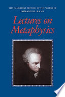 Lectures on metaphysics /