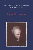 Opus postumum /