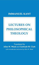 Lectures on philosophical theology /