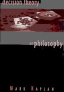 Decision theory as philosophy /