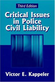 Critical issues in police civil liability /