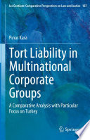 Tort Liability in Multinational Corporate Groups : A Comparative Analysis with Particular Focus on Turkey /