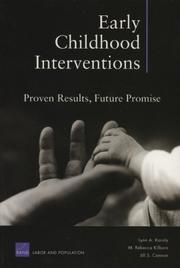 Early childhood interventions : proven results, future promise /