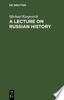 A lecture on Russian history.