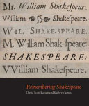 Remembering Shakespeare /