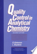 Quality control in analytical chemistry /