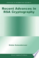 Recent advances in RSA cryptography /