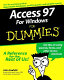 Access 97 for Windows for dummies /