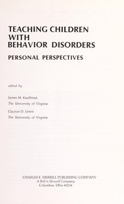 Teaching children with behavior disorders : personal perspectives /