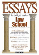 Essays that will get you into law school /