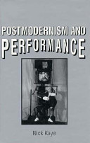 Postmodernism and performance /