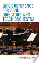 Quick reference for band directors who teach orchestra /