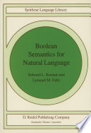 Boolean Semantics for Natural Language /