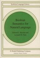 Boolean semantics for natural language /