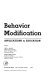 Behavior modification: applications to education /