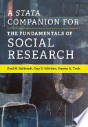 A Stata companion for the fundamentals of social research /