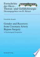 Gender and recovery from coronary artery bypass surgery : a psychological perspective /