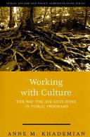Working with culture : how the job gets done in public programs /