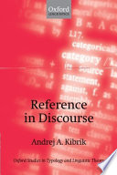 Reference in discourse /