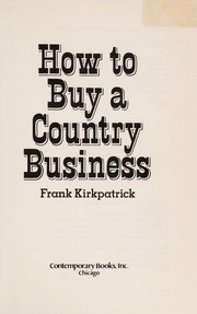 How to buy a country business /