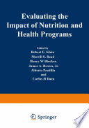 Evaluating the Impact of Nutrition and Health Programs /