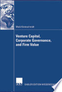 Venture capital, corporate governance and firm value /