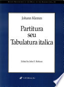 Partitura seu Tabulatura italica /