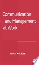 Communication and Management at Work /