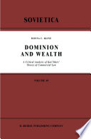 Dominion and Wealth : a Critical Analysis of Karl Marx' Theory of Commercial Law /